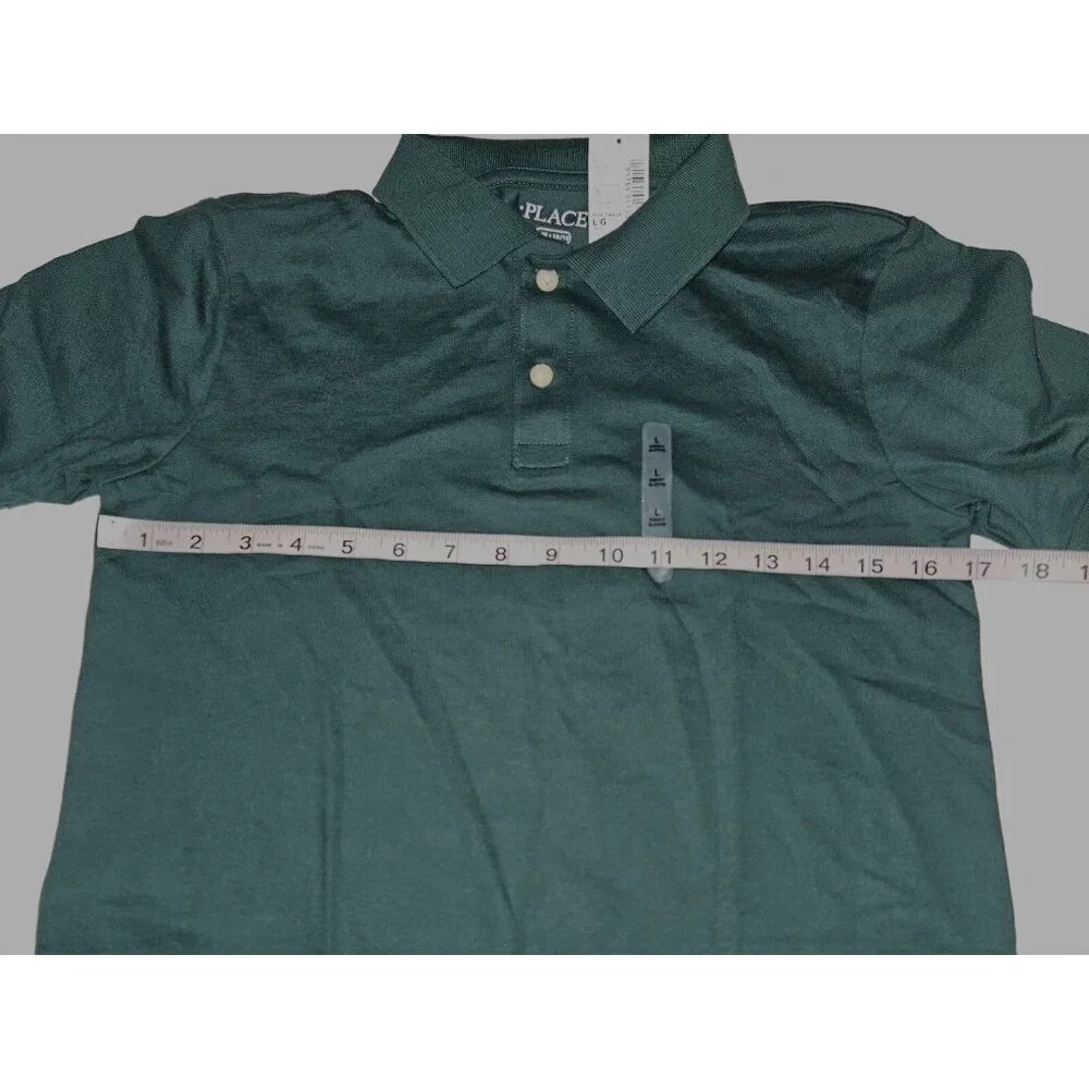 NEW 3 Children's Place TCP Polo Shirt Lot Boys Large 10-12 Red Blue Green LS SS